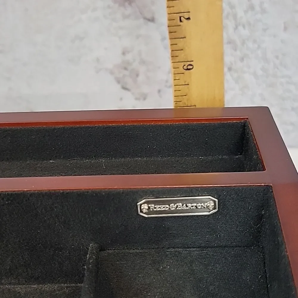 Reed & Barton Mens Wooden Jewelry Box